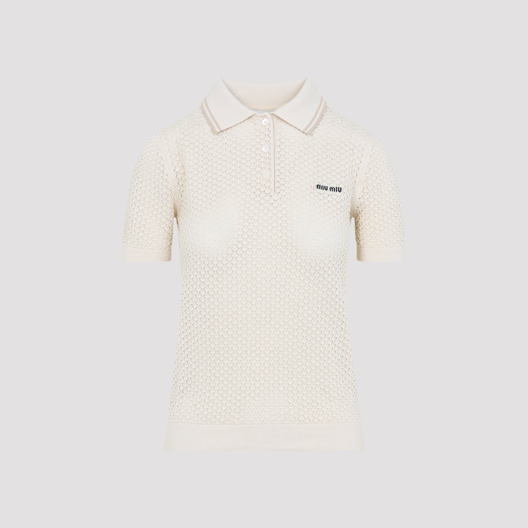 MIU MIU Women's Cotton Polo Shirt - Mini Fit