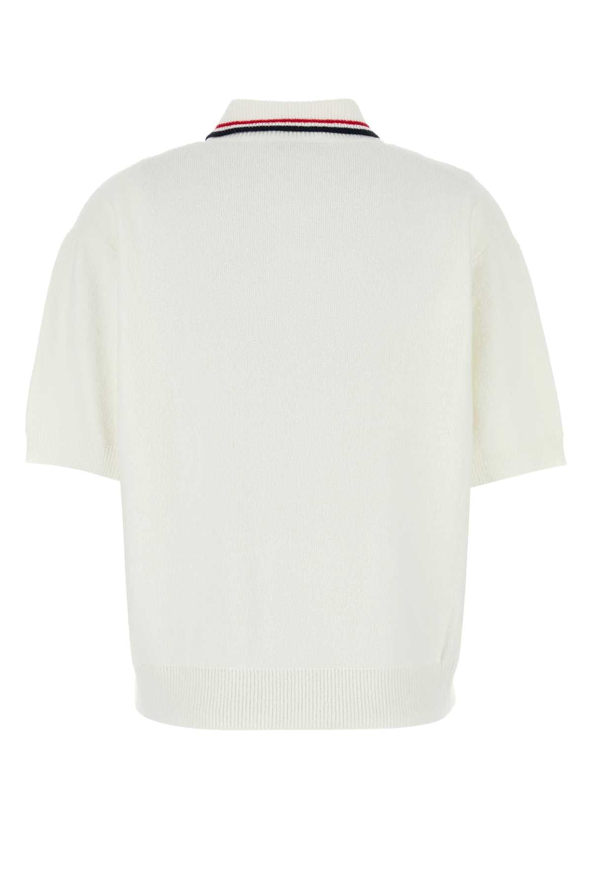 MIU MIU Stretch Terry Fabric Polo Shirt for Women - FW25