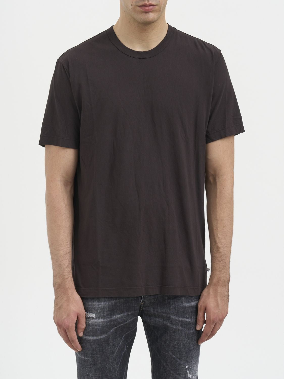 JAMES PERSE Crew Neck Cotton T-Shirt - Size 3