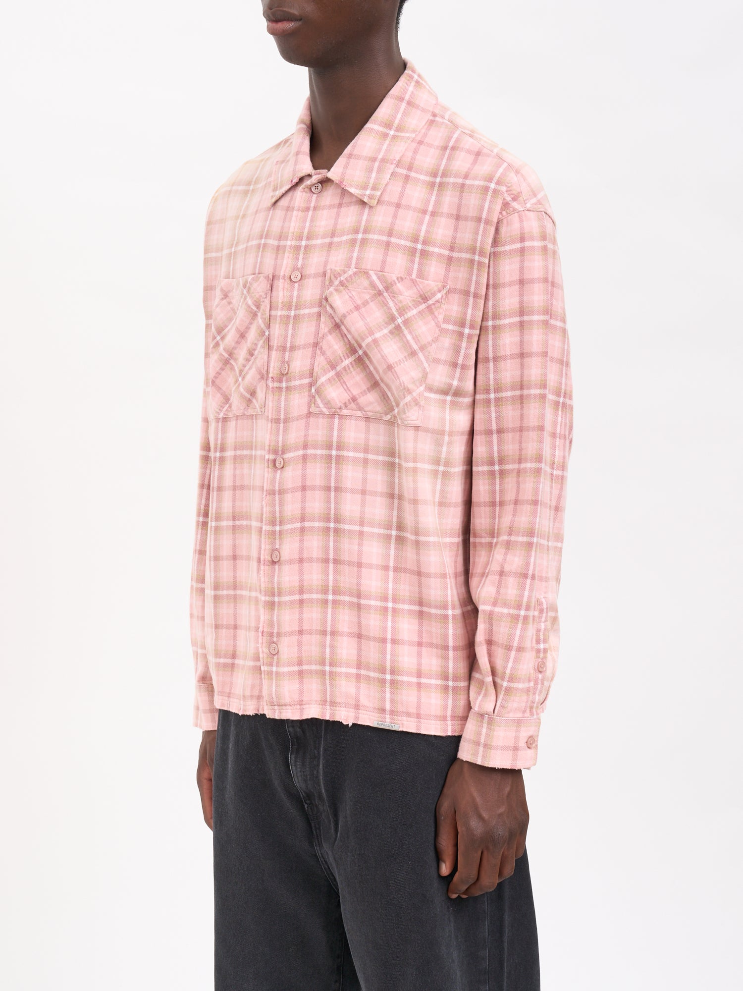 REPRESENT Men's Mini Check Flannel Shirt - Size M