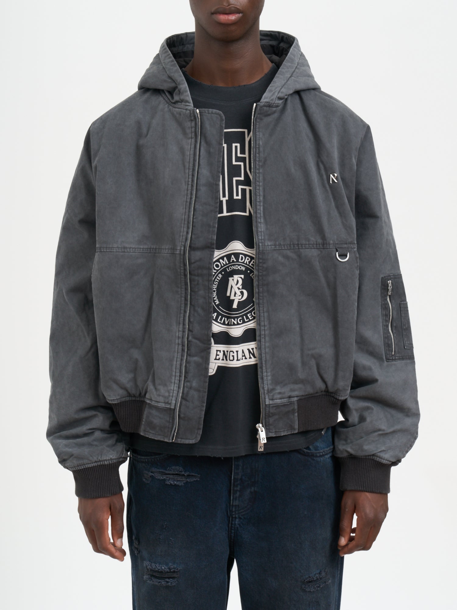 REPRESENT Men's Bomber Jacket with Hood - Size M