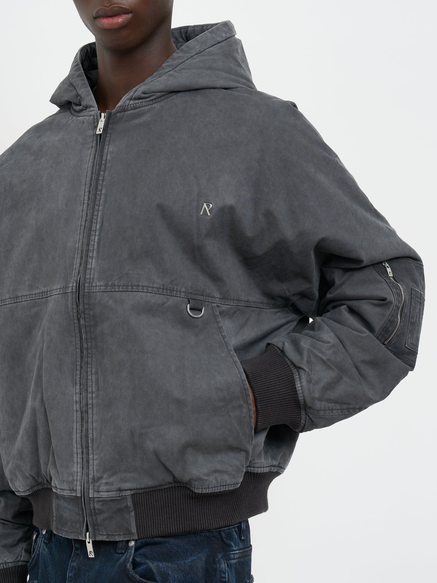 REPRESENT Men's Bomber Jacket with Hood - Size M