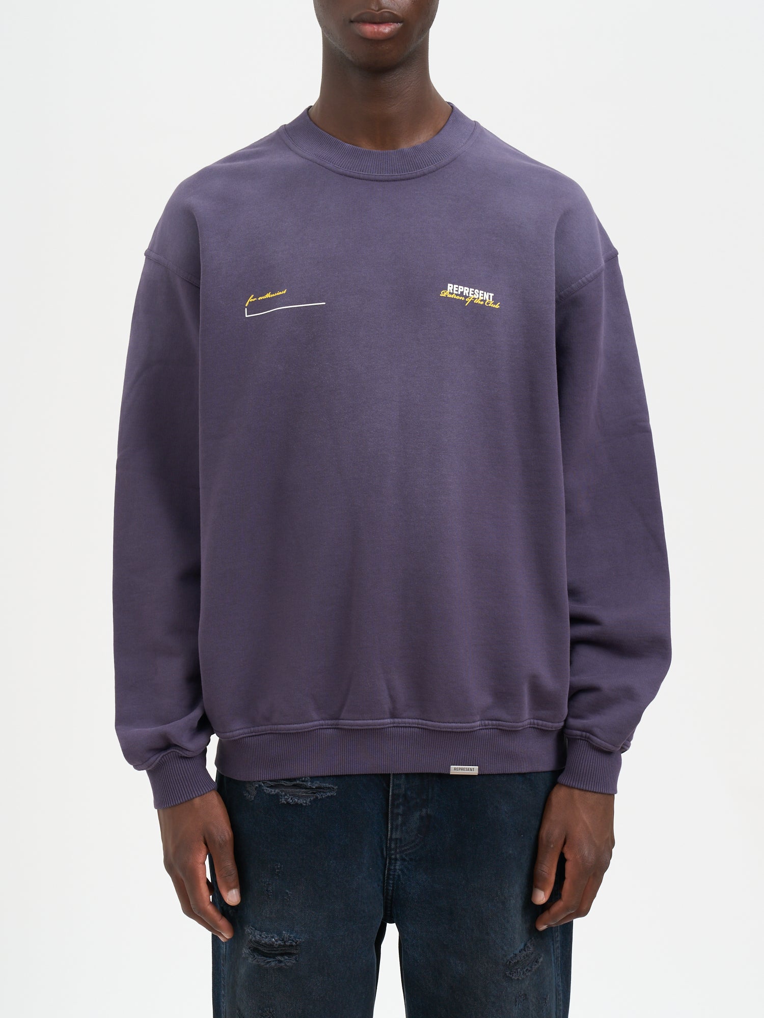 REPRESENT Oversized Club Crew Neck Sweatshirt - Size M