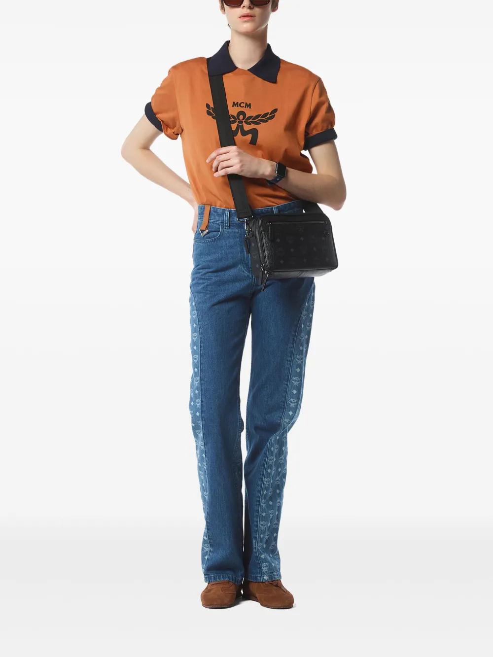 MCM Mini Printed Canvas Diamond Crossbody Handbag