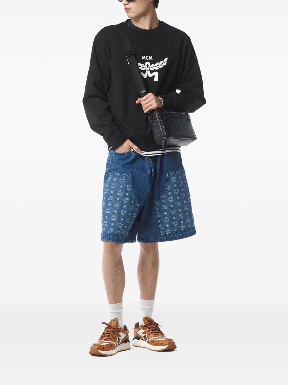 MCM Mini Printed Canvas Diamond Crossbody Handbag