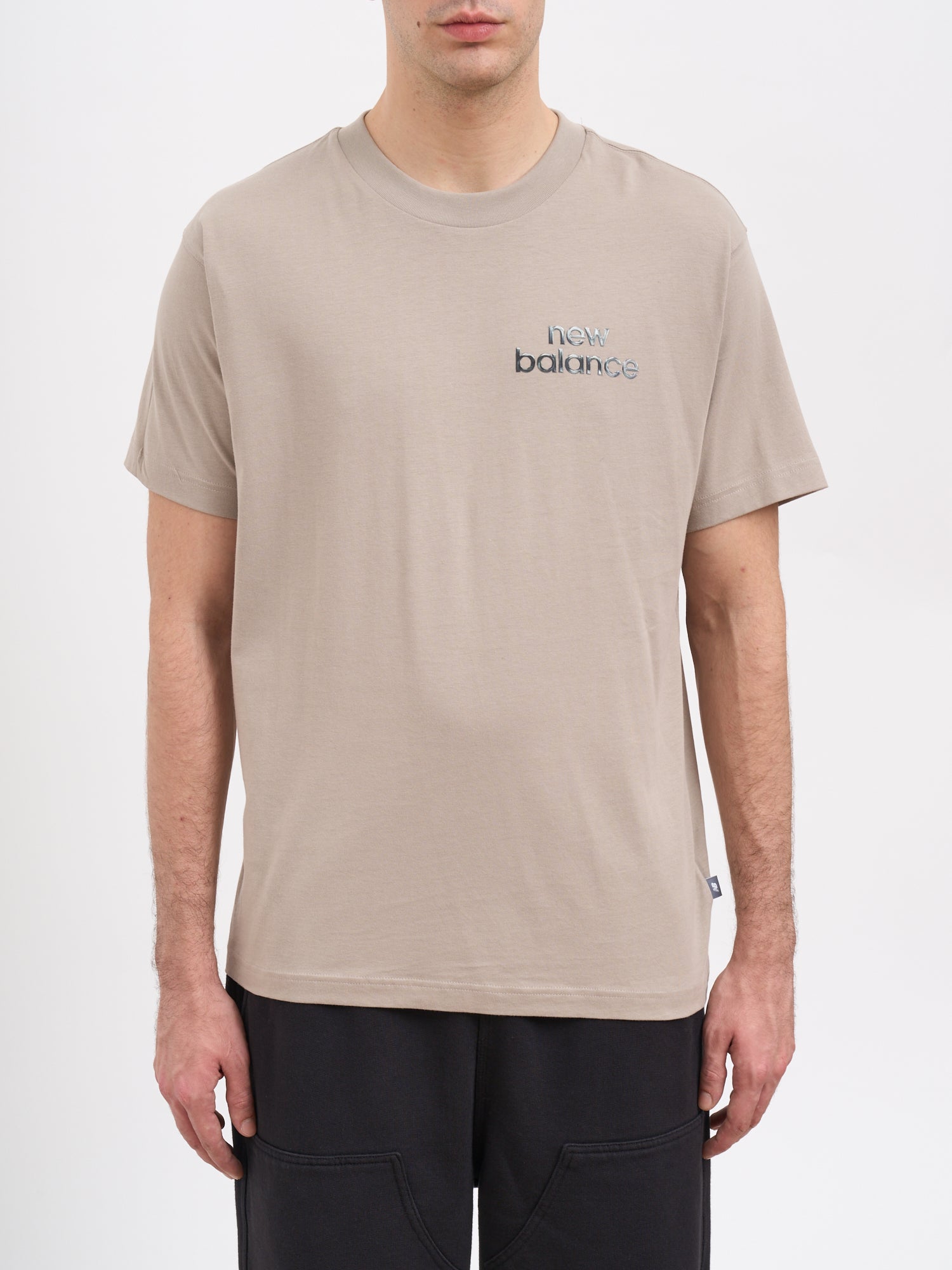 NEW BALANCE Cotton Crew Neck T-Shirt with Back Print - Size Medium