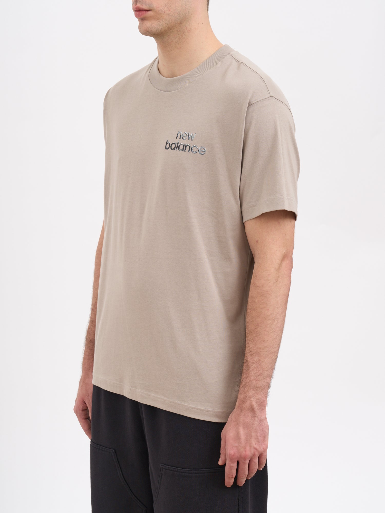 NEW BALANCE Cotton Crew Neck T-Shirt with Back Print - Size Medium