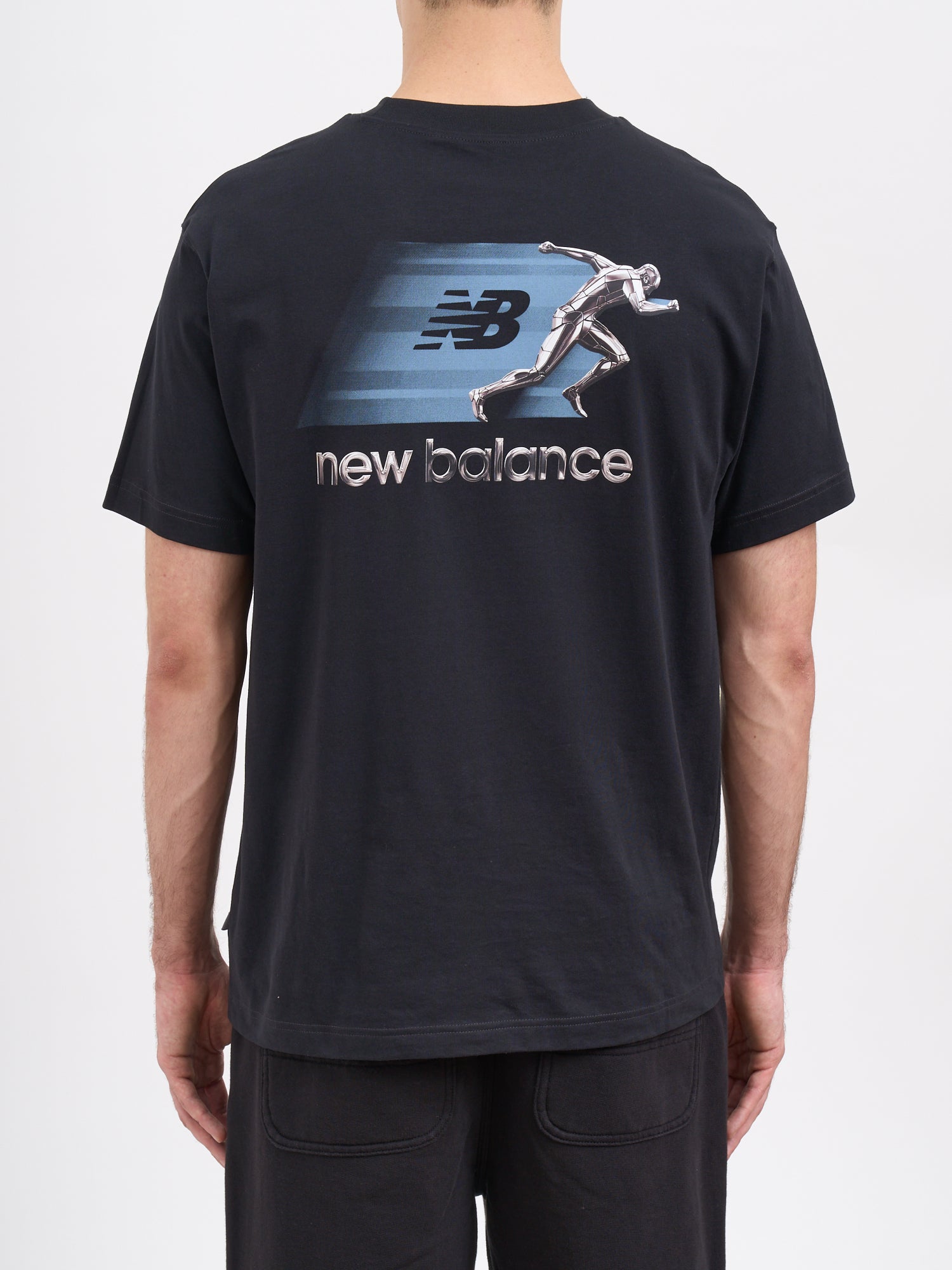 NEW BALANCE Cotton T-Shirt Chrome Runner - Medium Size