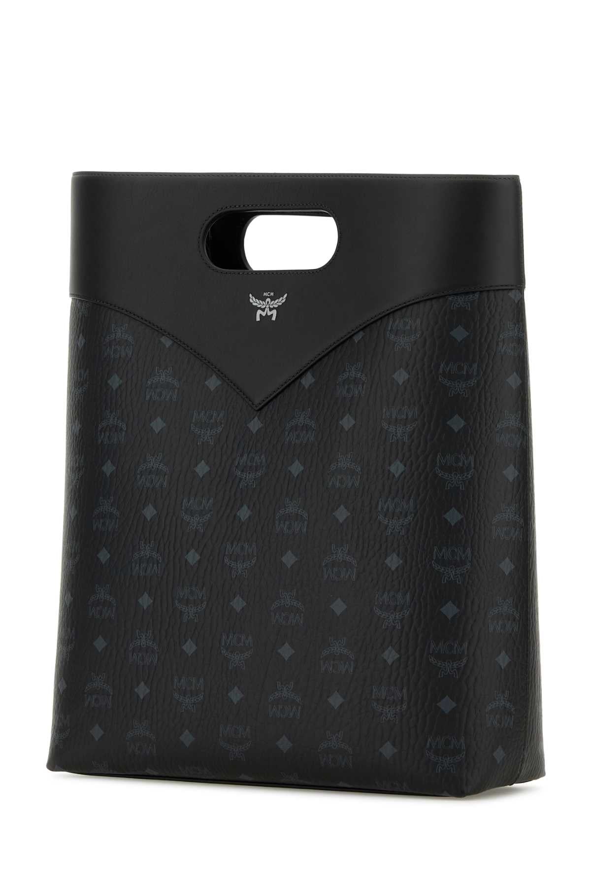 MCM Large Printed Canvas Shopping Handbag