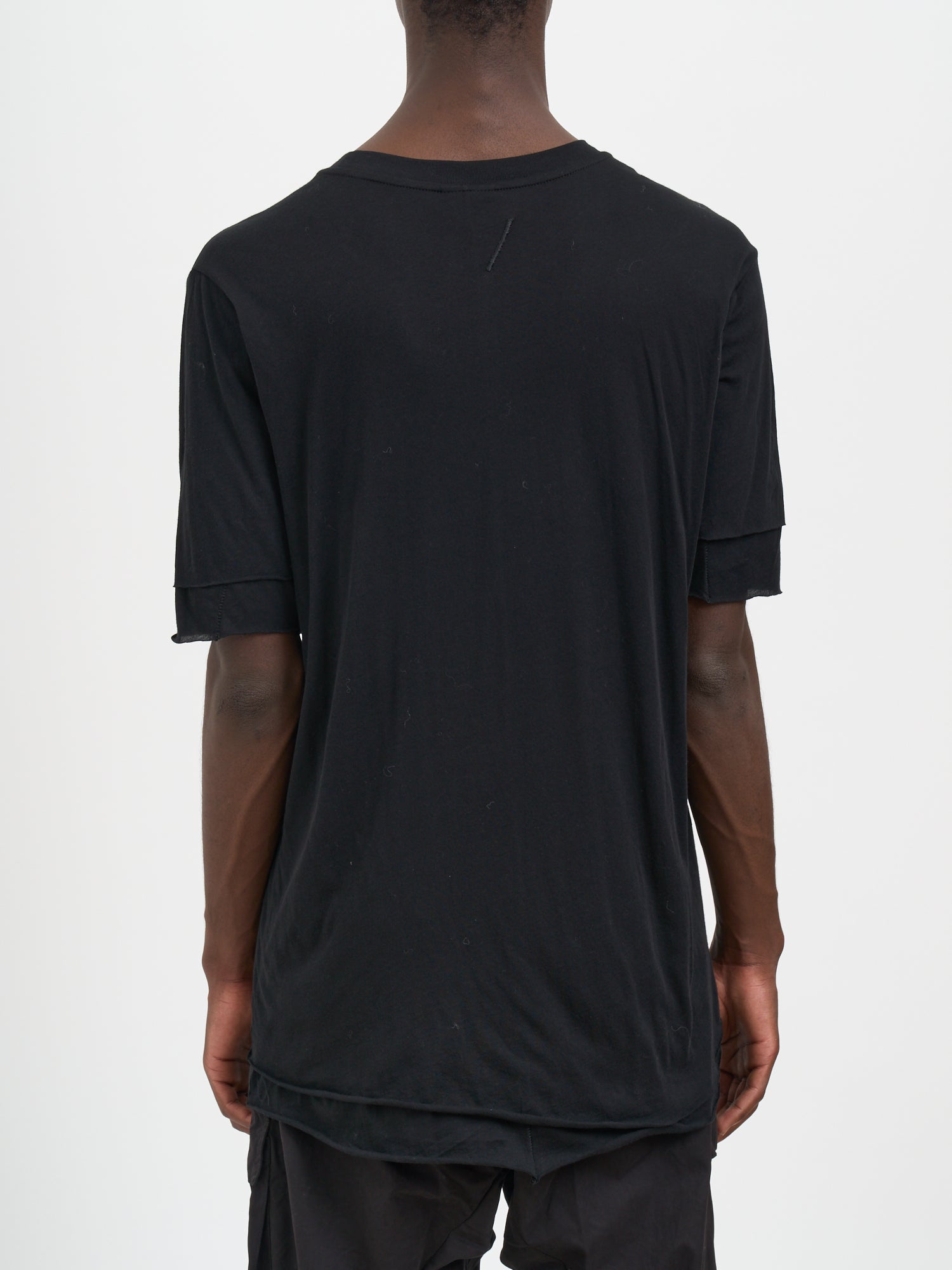 THOM KROM Slim Fit Crew Neck T-Shirt with Raw Hem