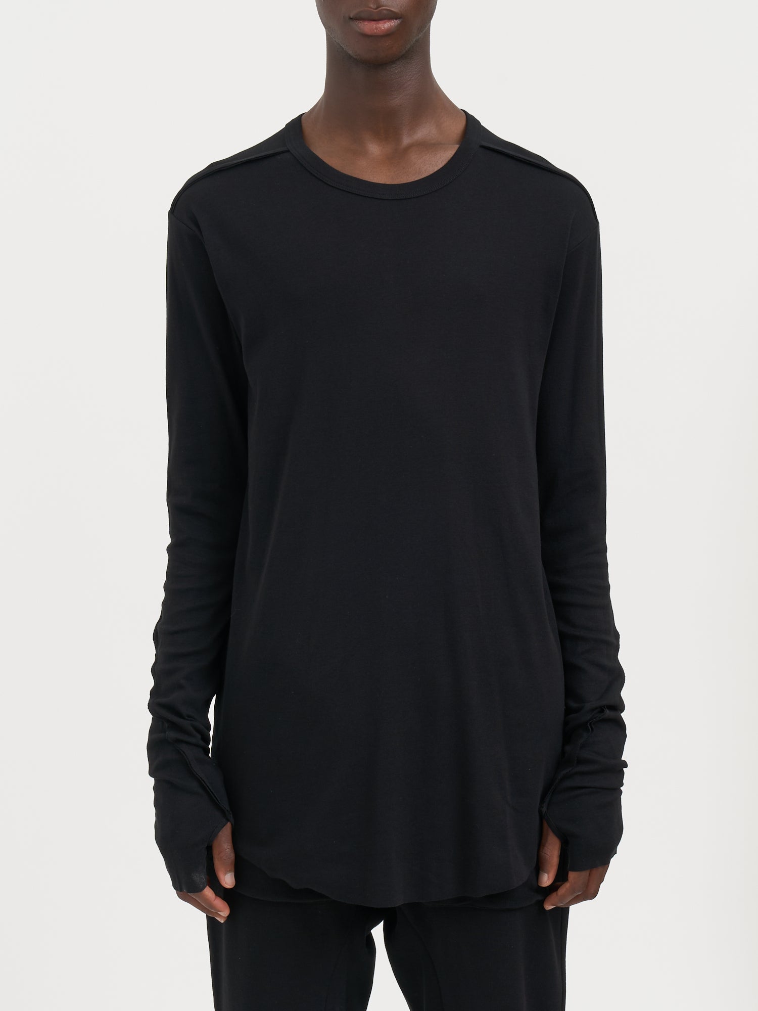 THOM KROM Men's Slim Fit Crew Neck Long Sleeve T-Shirt - Size M