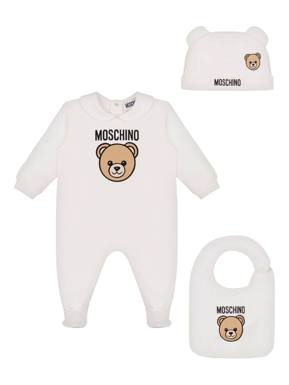 MOSCHINO KIDS Mini Teddy Print 3-Piece Baby Set