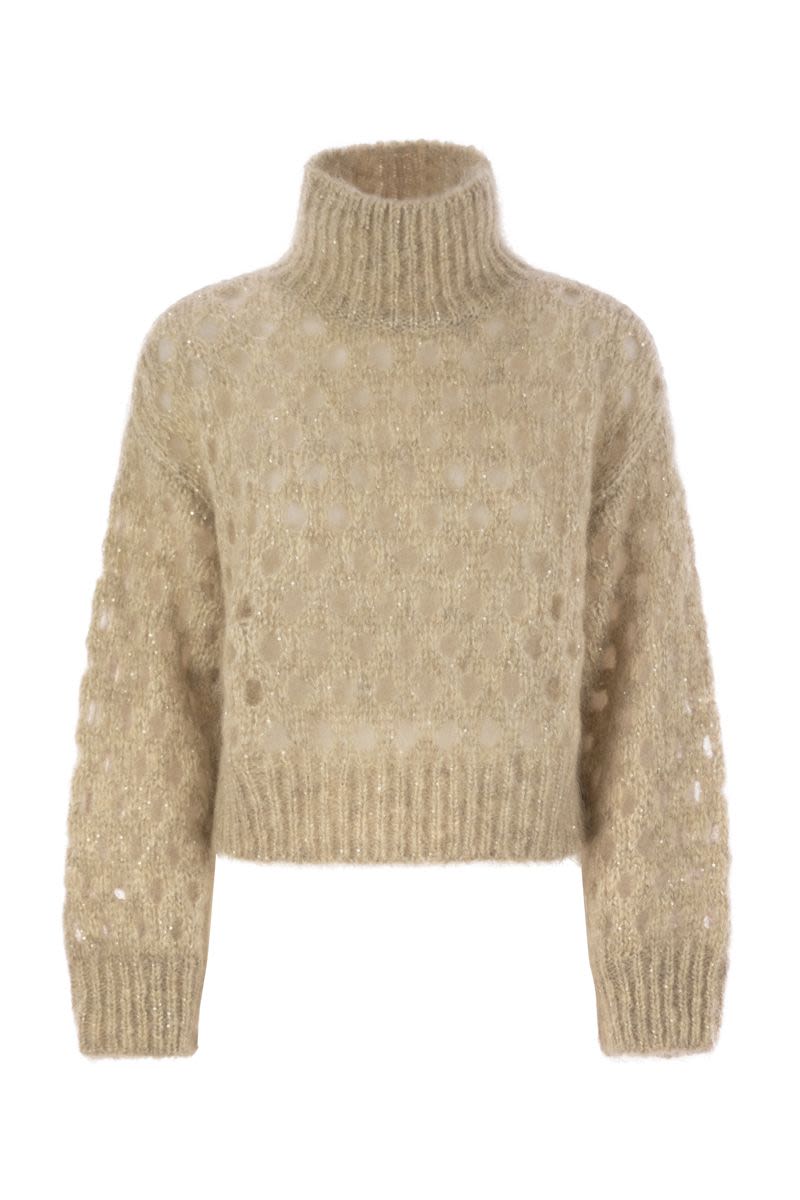 BRUNELLO CUCINELLI Dazzling Net Turtleneck Sweater