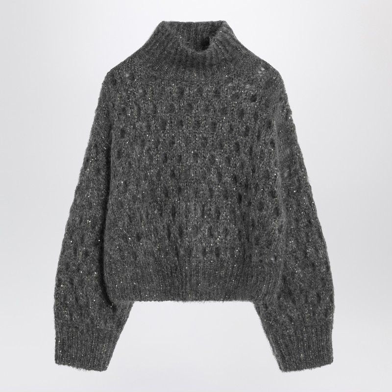 BRUNELLO CUCINELLI Openwork Turtleneck Sweater