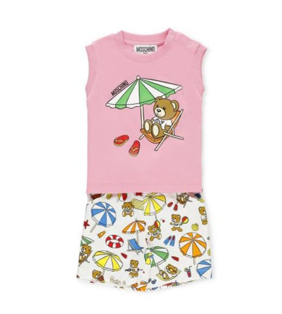 MOSCHINO KIDS Mini Cotton Dress for Girls - Spring/Summer 2025 Collection