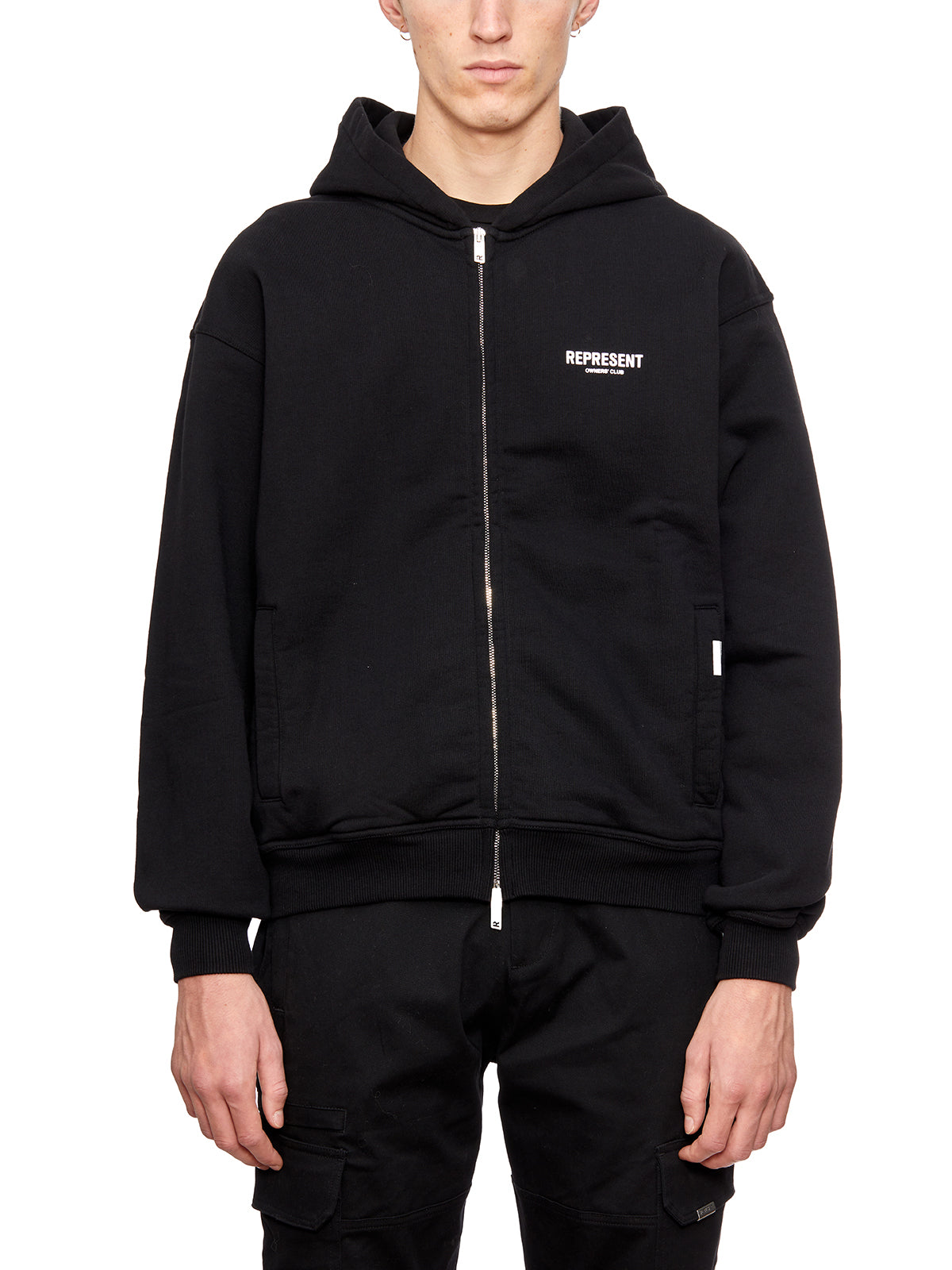 REPRESENT Owners Club Zip-Up Hoodie - Size Medium