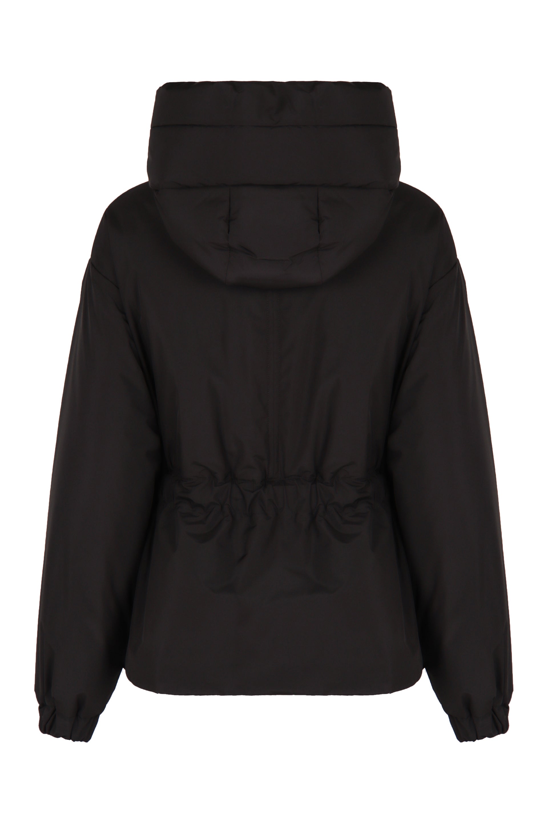 MOORER Adjustable Waist Hooded Down Jacket for Women