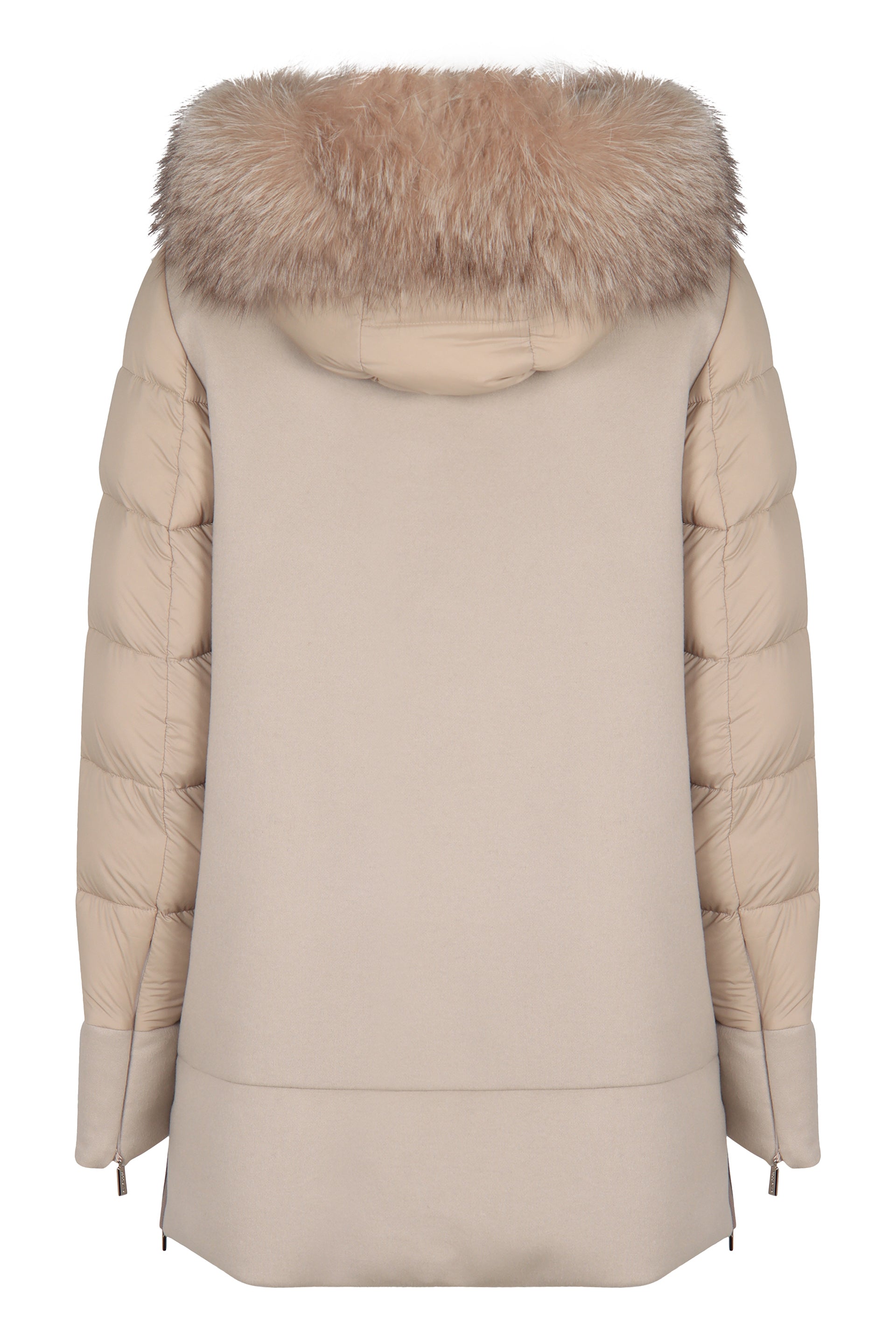 MOORER Women's Mini Down Jacket with Removable Hood