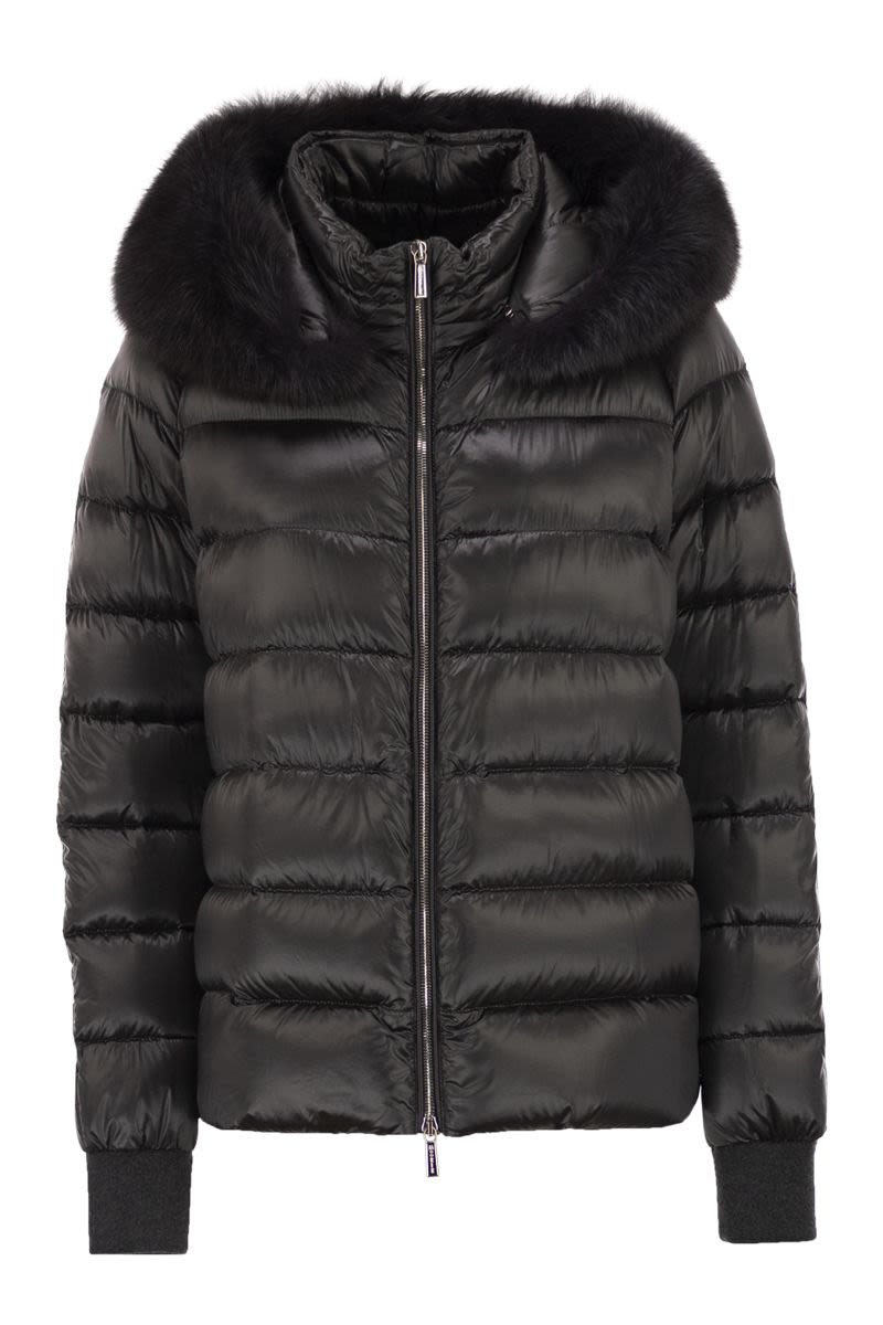 MOORER Mini Down Jacket with Detachable Hood