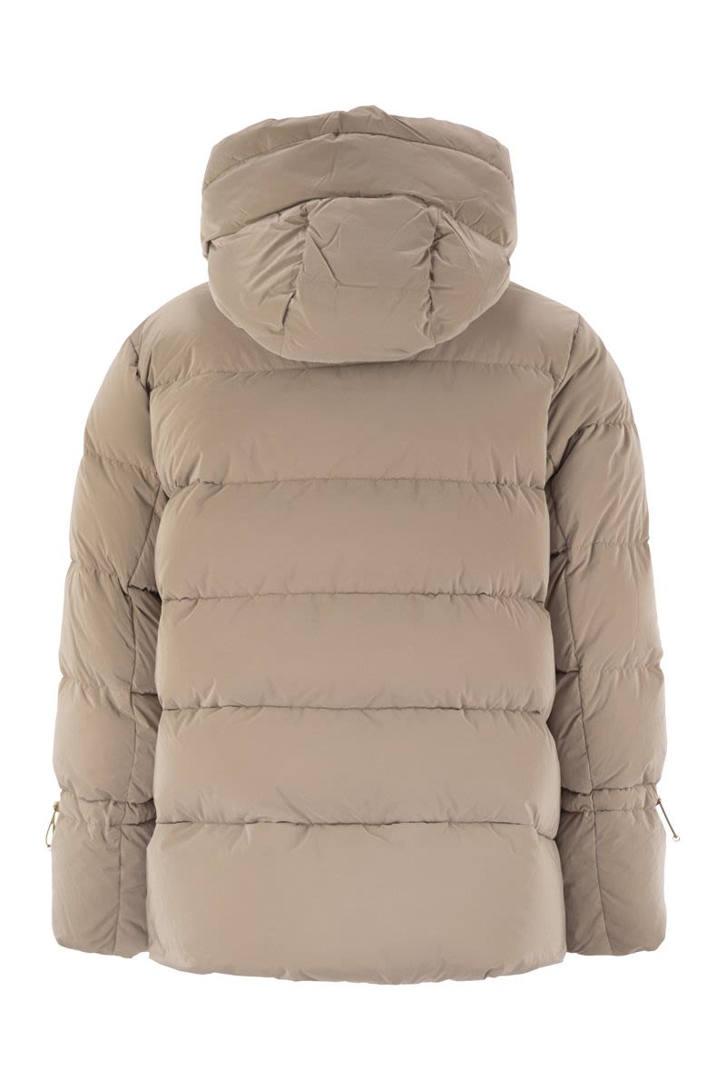 MOORER Hooded Down Jacket with Adjustable Features