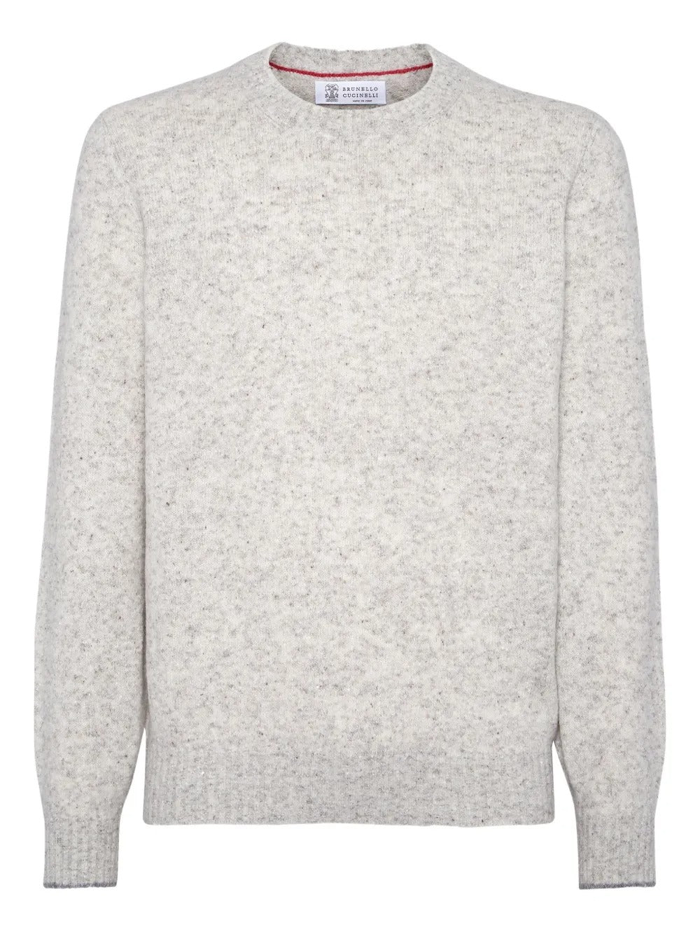 BRUNELLO CUCINELLI Crew Neck Long Sleeve Silk and Alpaca Wool Sweater