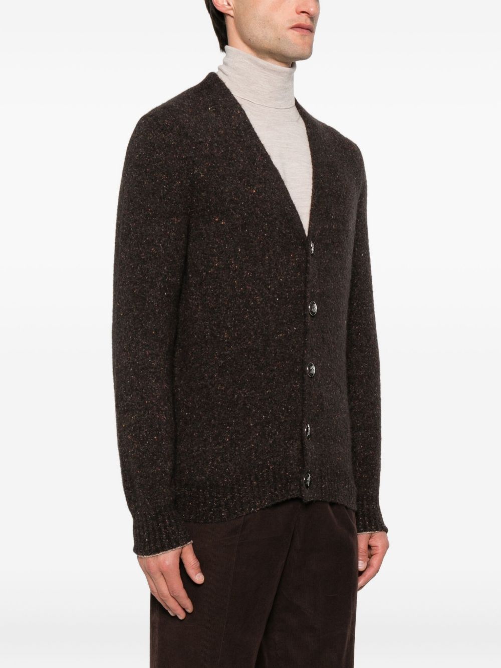 BRUNELLO CUCINELLI Classic Wool V-Necked Cardigan for Men