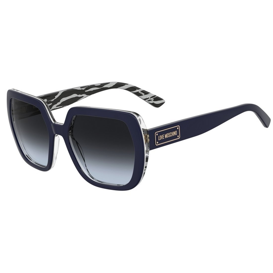 LOVE MOSCHINO Chic Patterned Sunglasses for Women