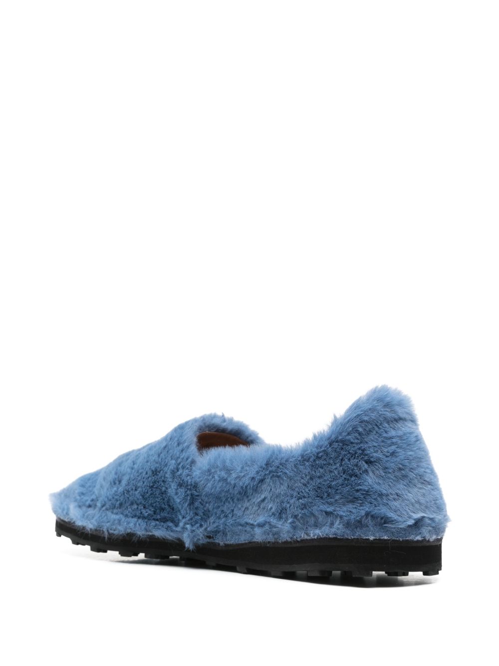 MARNI Faux Fur Slip-On Loafers