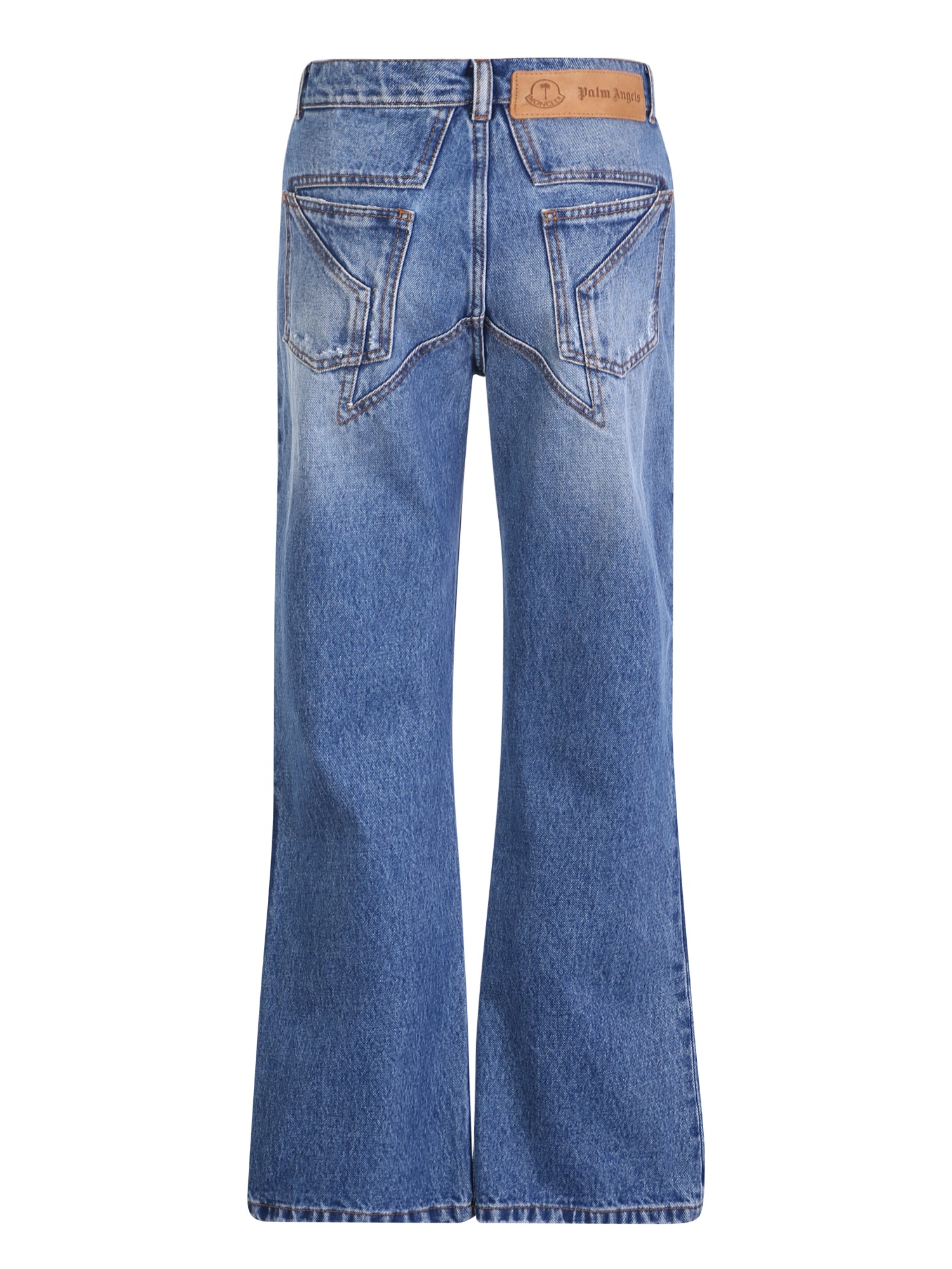 MONCLER GENIUS Women’s Flared Ripped Jeans - Contemporary Urban Style