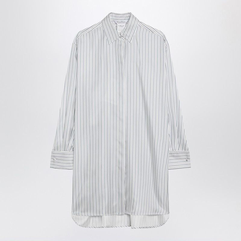 MAX MARA Oversized Striped Silk Shirt