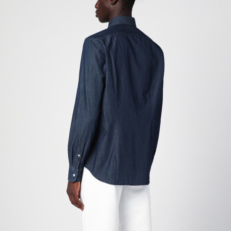 XACUS Men's Casual Long-Sleeved Denim Shirt