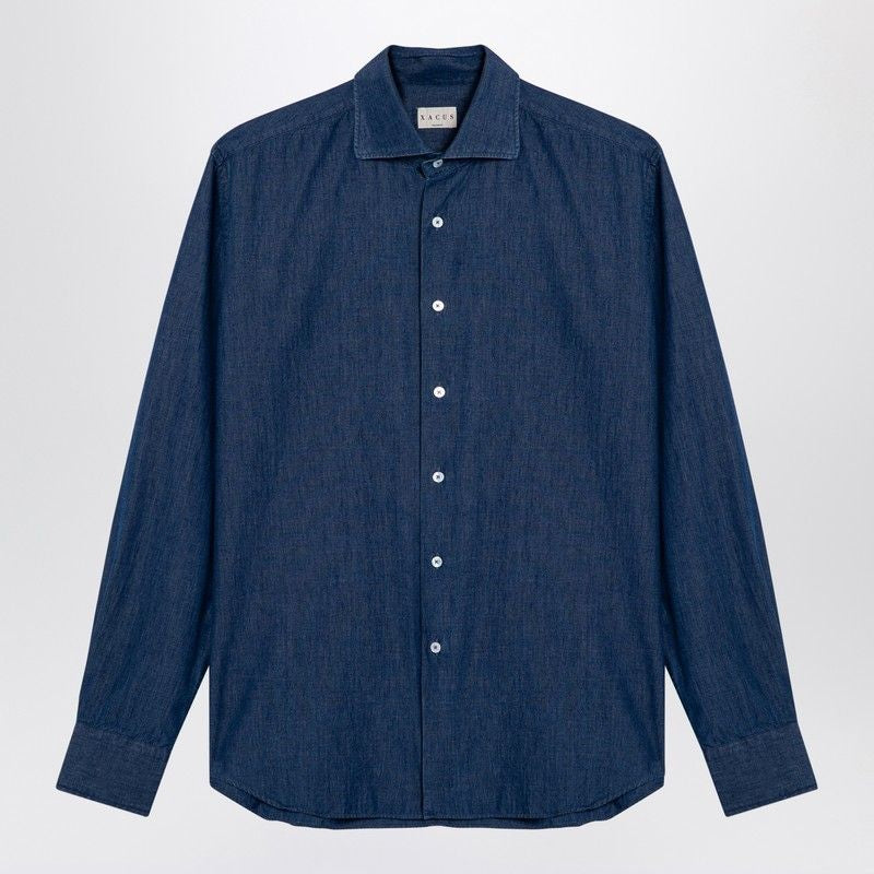 XACUS Indigo Denim Cotton Shirt for Men