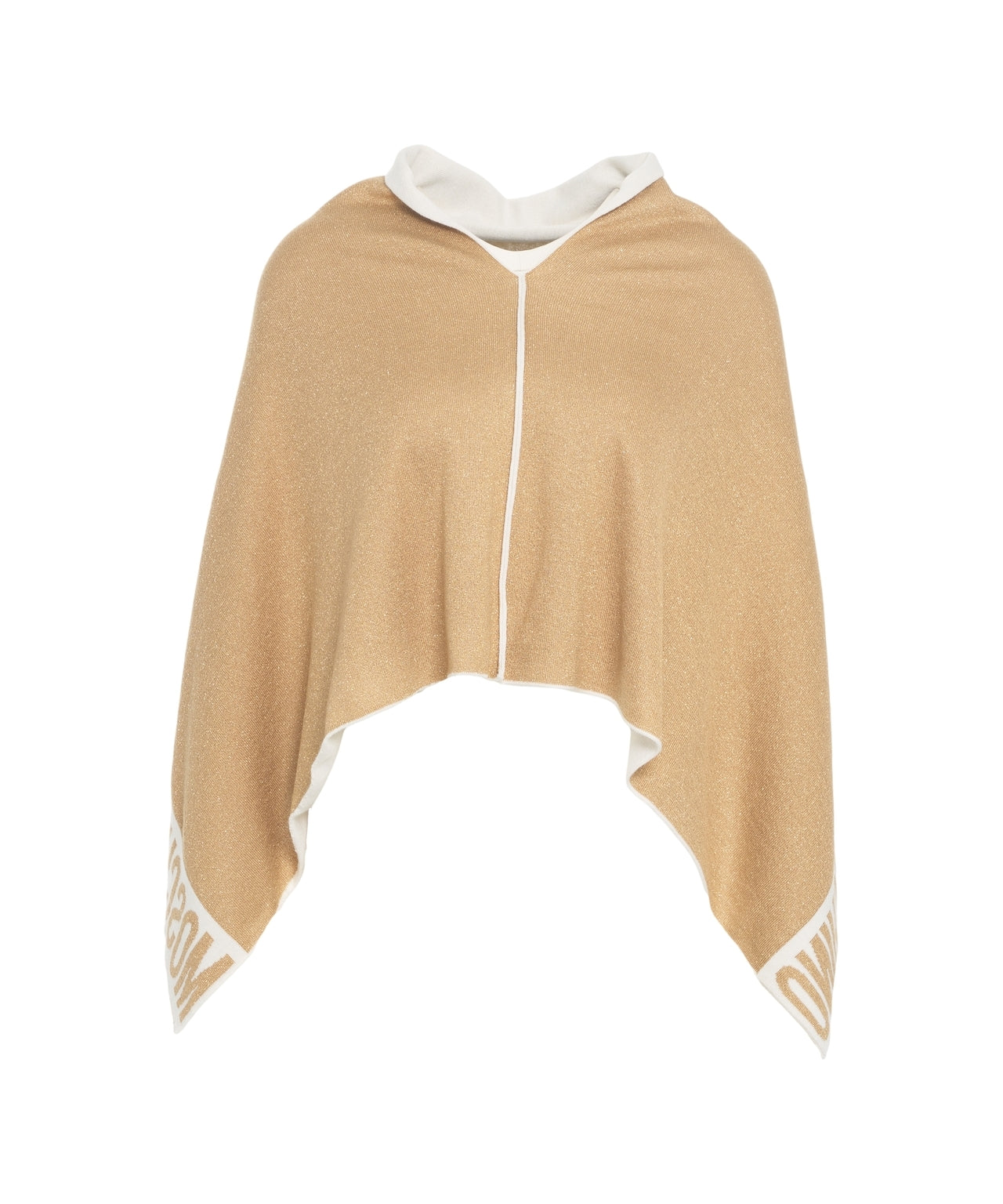 MOSCHINO Elegant Oversized Poncho with Logo Details