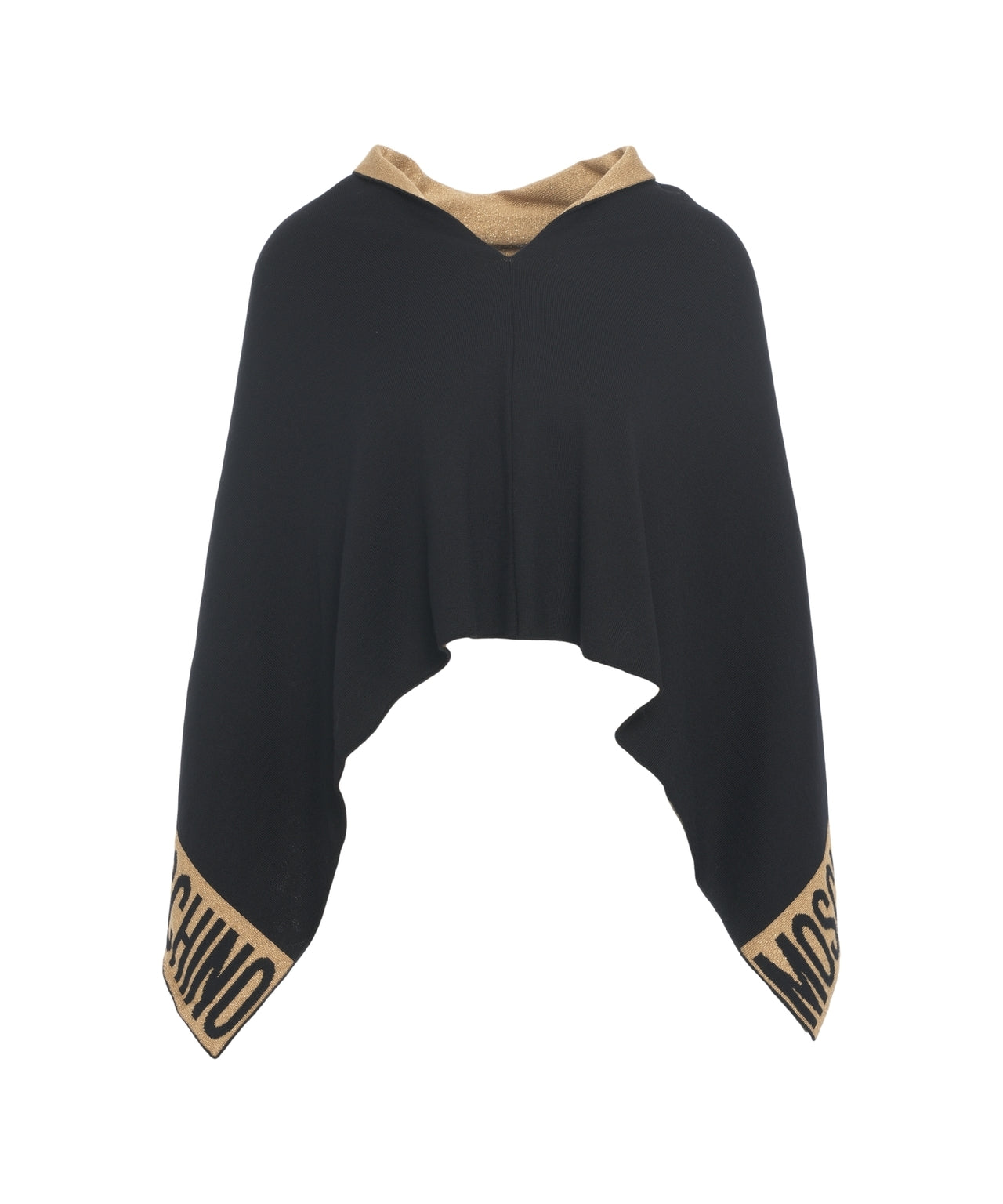 MOSCHINO Elegant Mantella Poncho with Logo Details