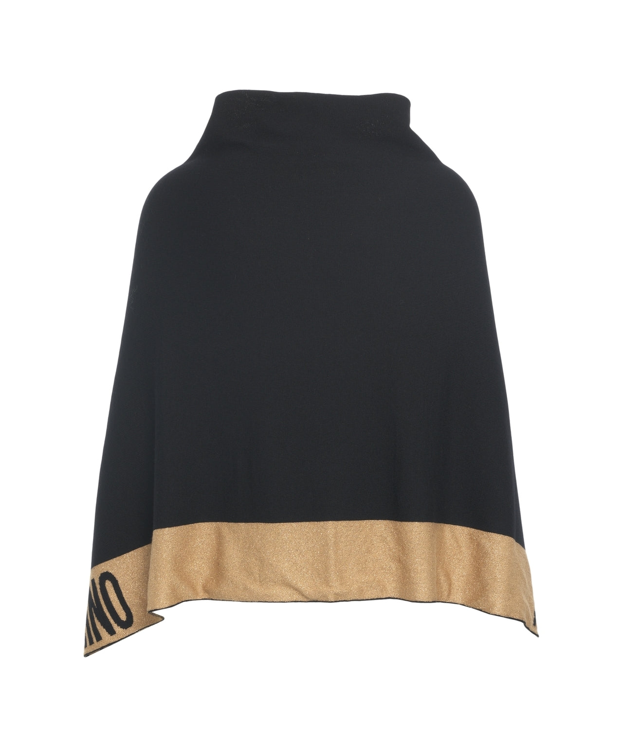 MOSCHINO Elegant Mantella Poncho with Logo Details