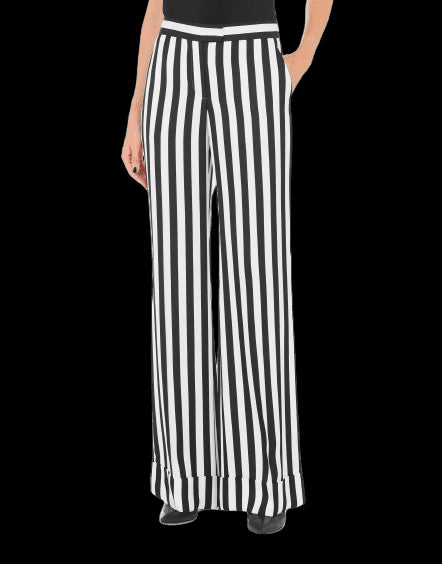 MOSCHINO Chic Vertical Stripe Trousers for Women