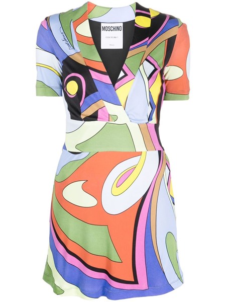 MOSCHINO Bold Geometric Mini Dress