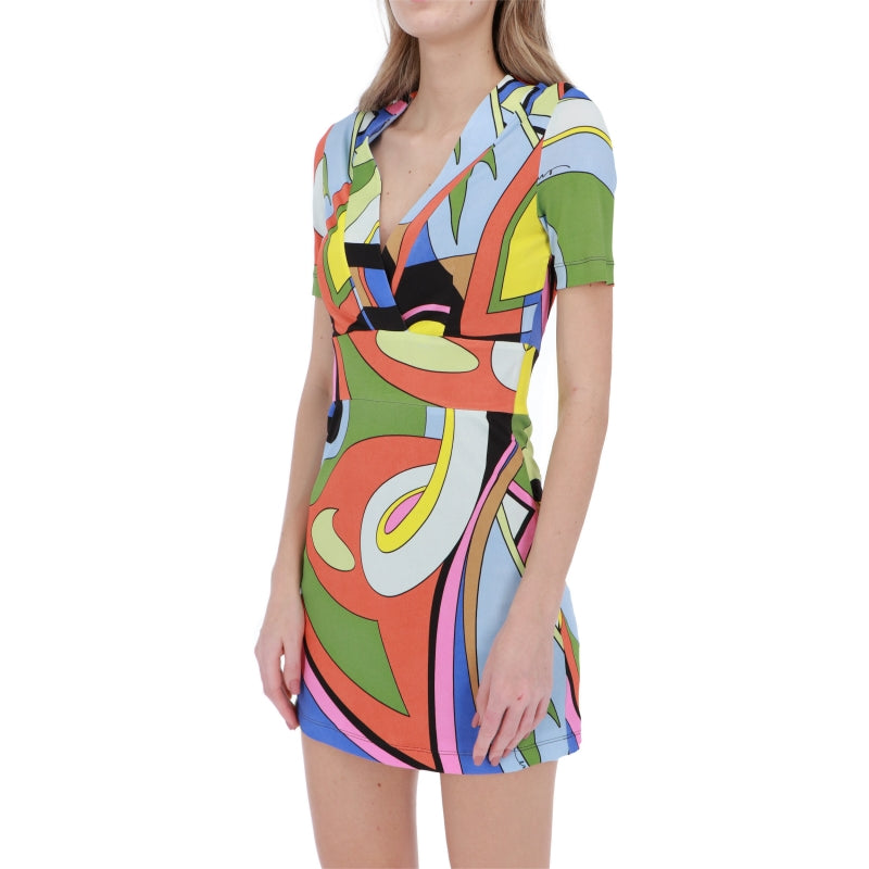 MOSCHINO Bold Geometric Mini Dress