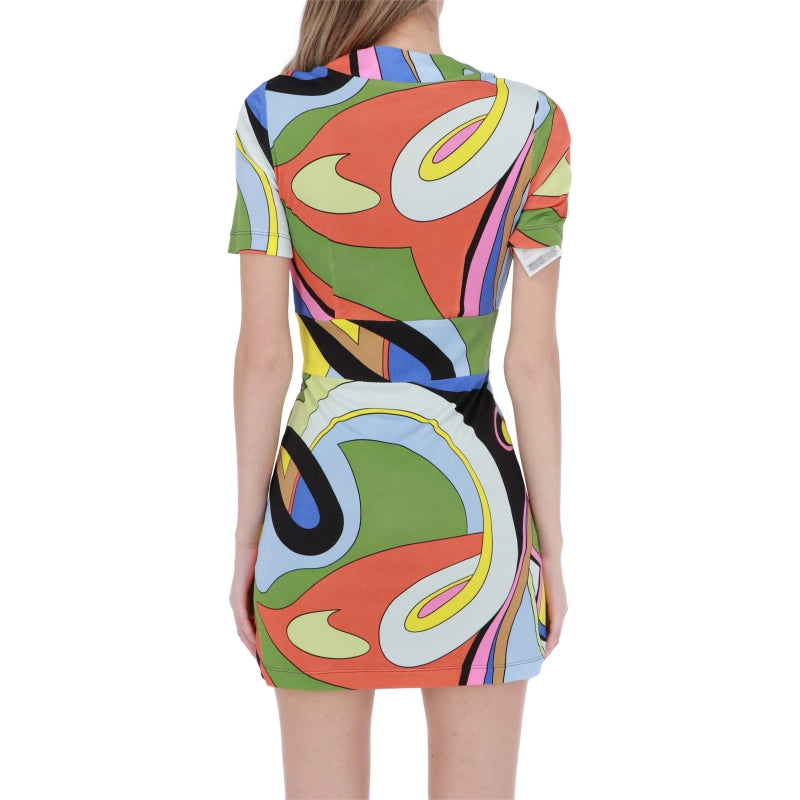 MOSCHINO Bold Geometric Mini Dress