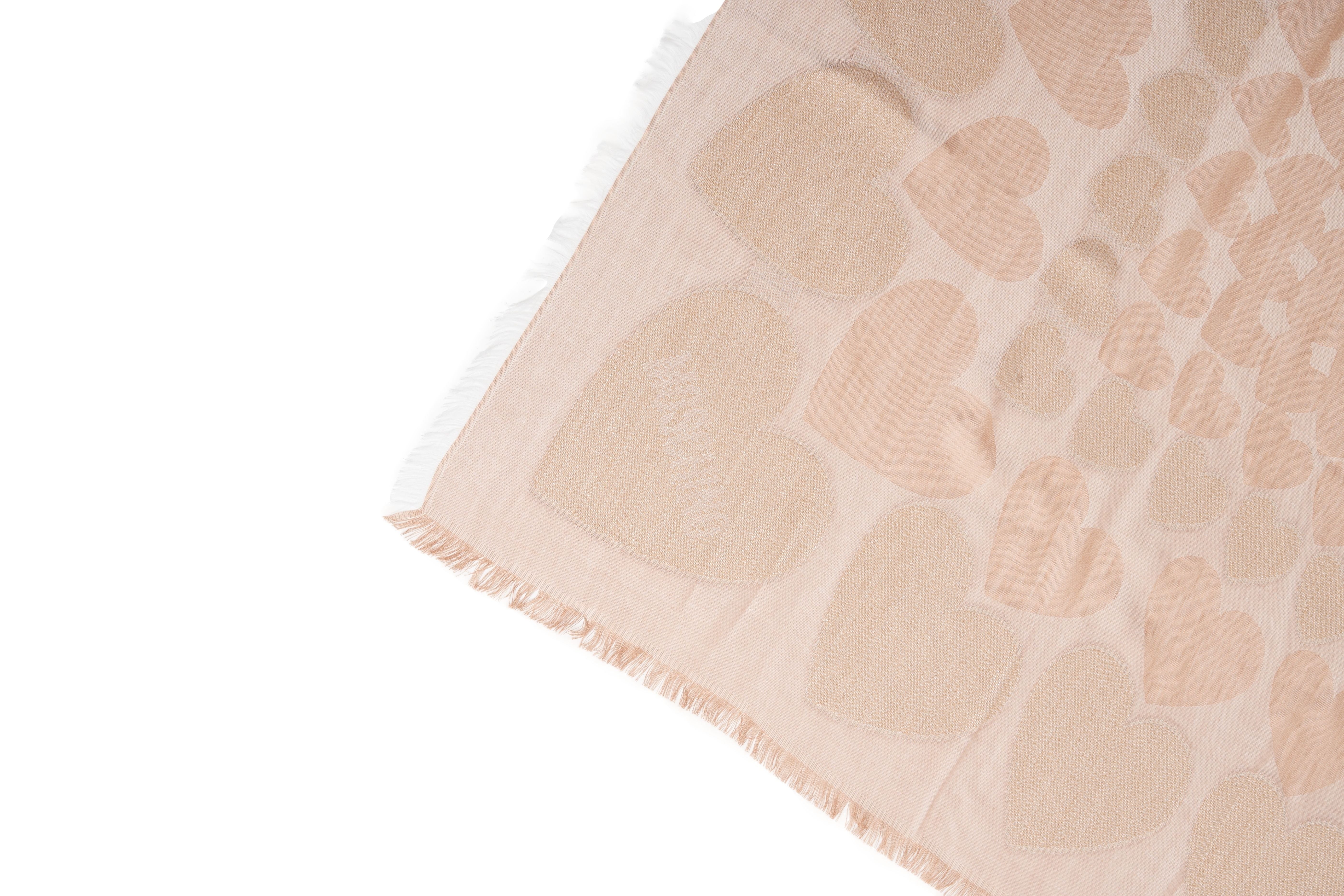 MOSCHINO Elegant Fringed Scarf 167 x 36 cm