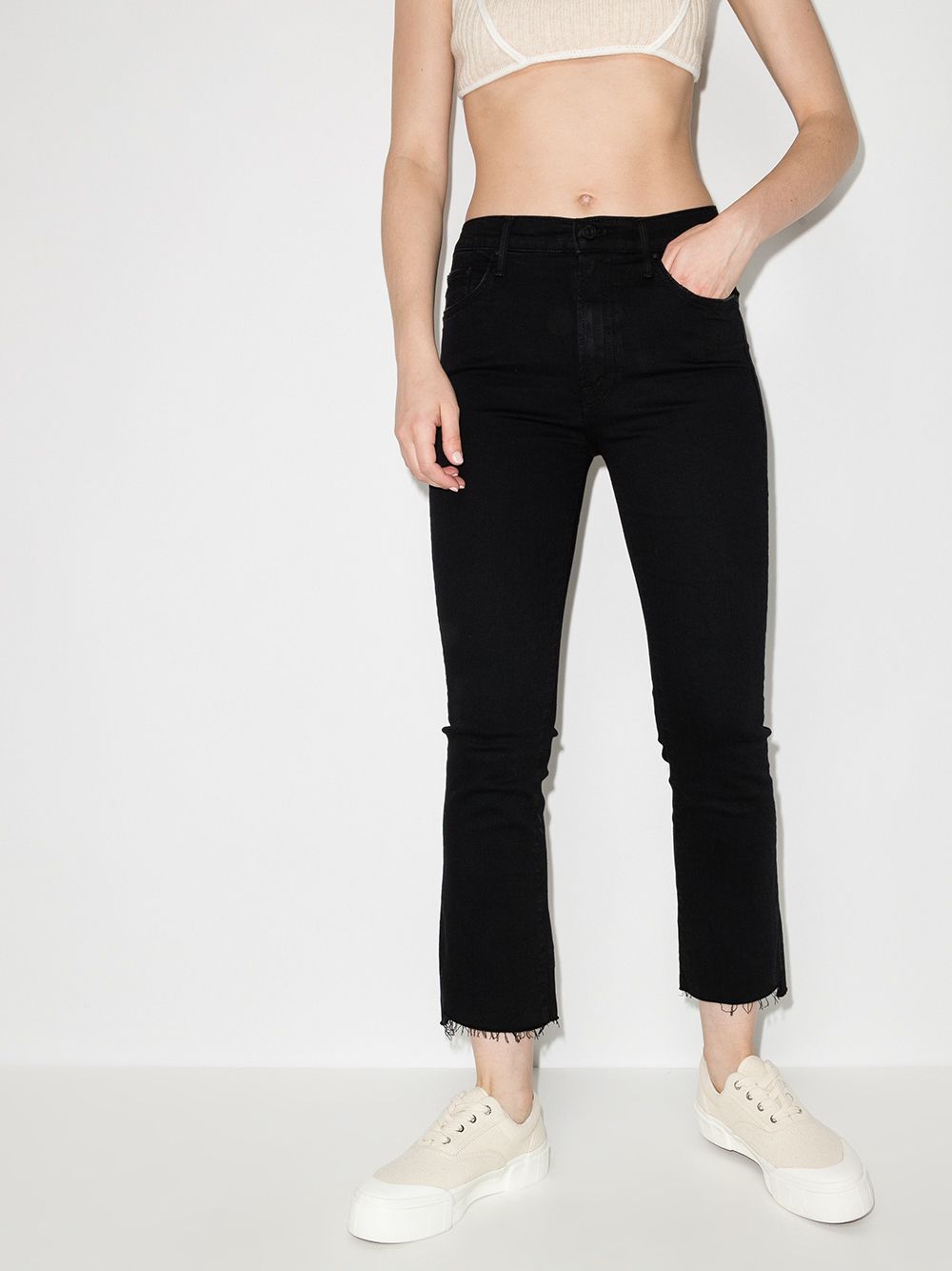 MOTHER Women's Insider Crop Step Fray Jeans