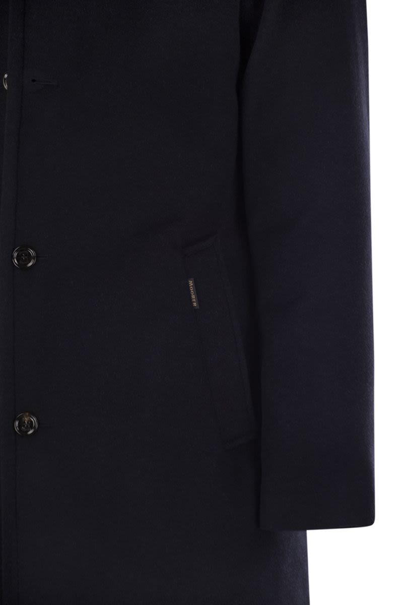 MOORER Men's Three-Quarter Length Single-Breasted Cashmere Jacket