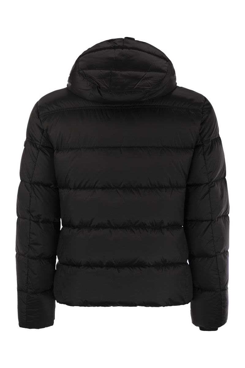 MOORER Men's Hooded Down Bomber Jacket