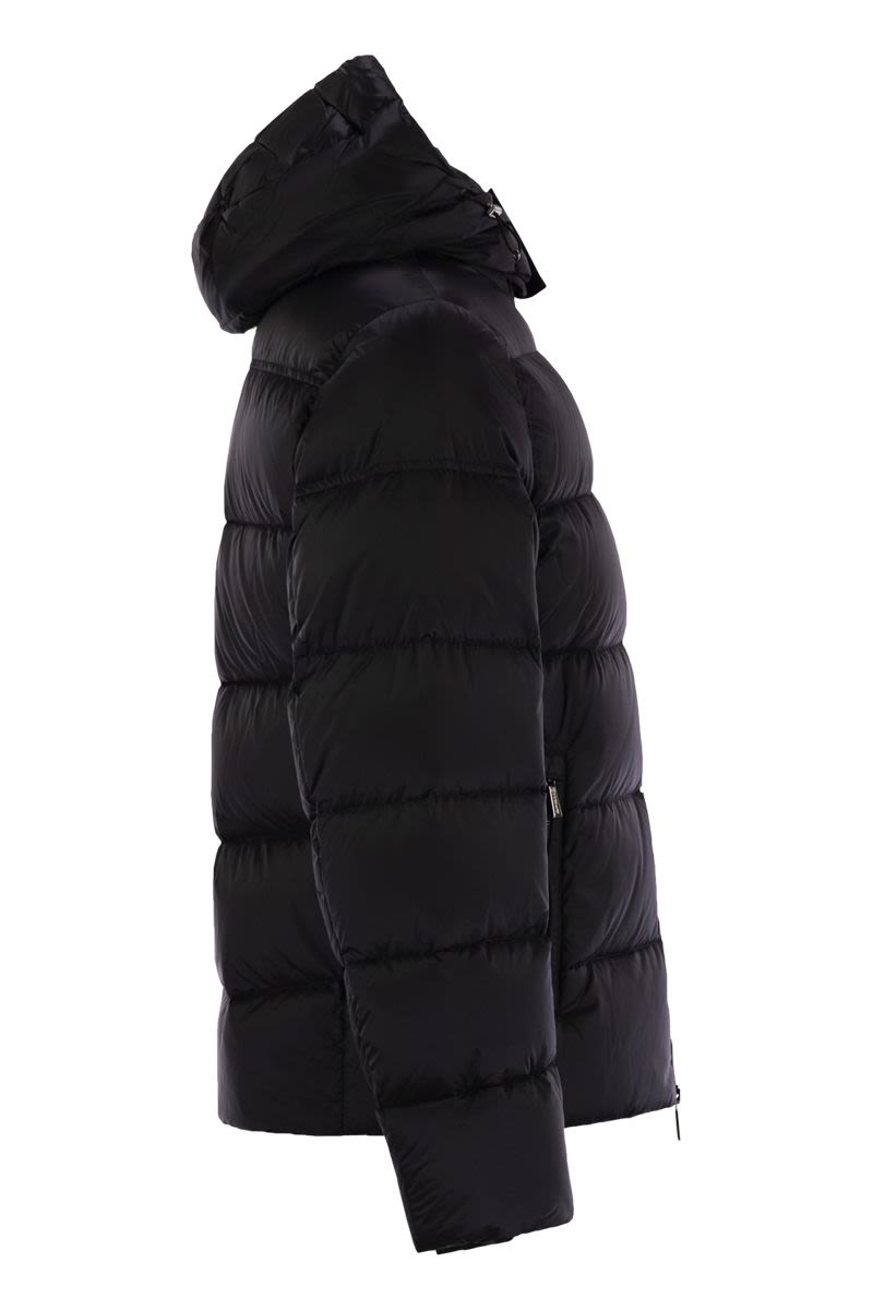 MOORER Men's Hooded Down Bomber Jacket