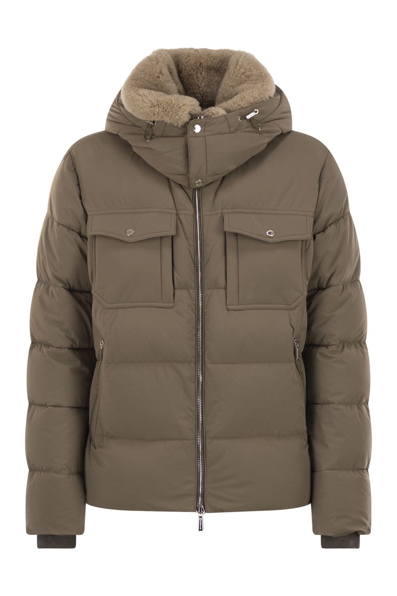 MOORER Men's Quilted Hooded Down Jacket