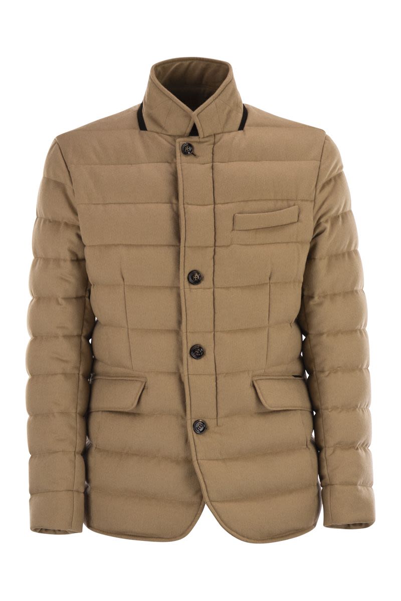 MOORER Jacket-Style Down Jacket with Notched Lapel for Men