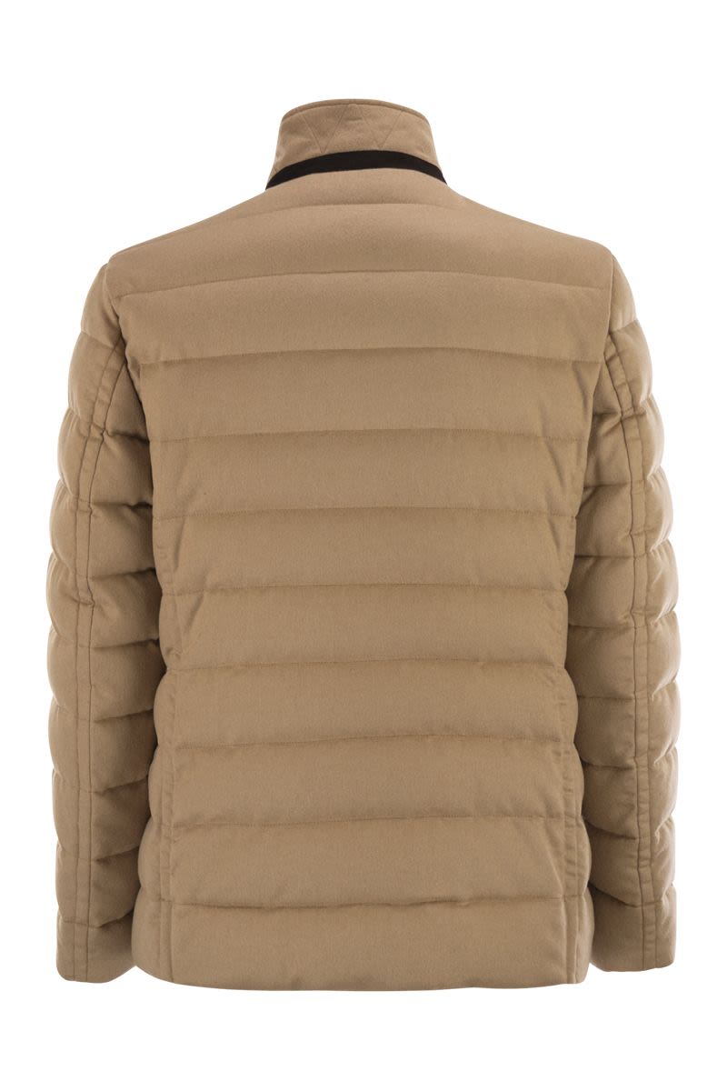 MOORER Jacket-Style Down Jacket with Notched Lapel for Men
