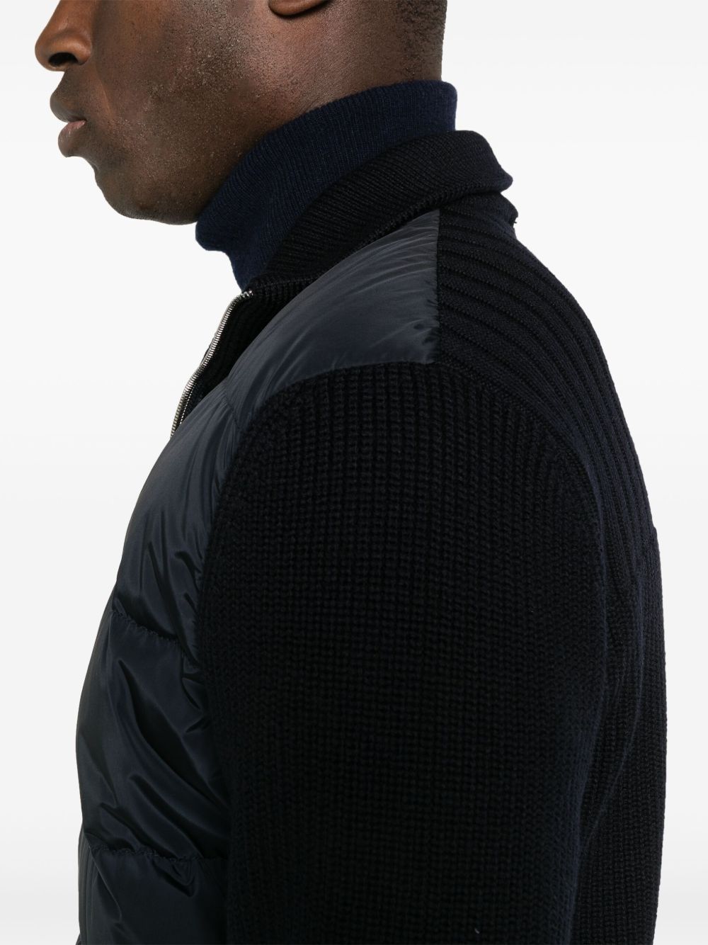 HERNO Men's FW25 Padded Wool Cardigan