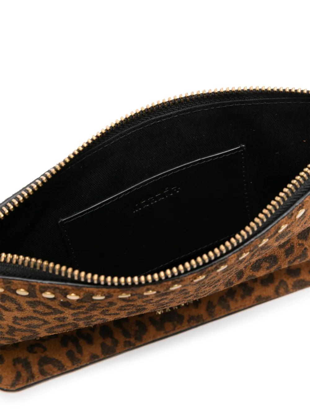 ISABEL MARANT Leopard Print Mini Pouch Handbag