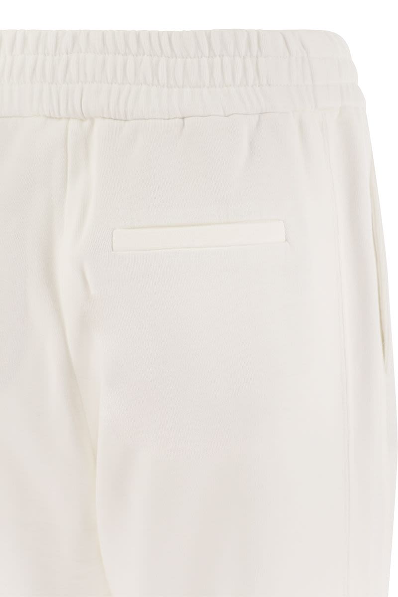 BRUNELLO CUCINELLI Light Cotton Fleece Pull-Up Trousers for Women